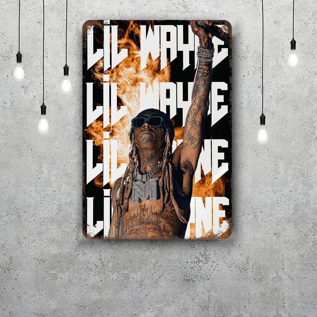 Lil Wayne Vintage Metal Tin Signs Posters Decor Retro Metal Plaque Wall Art Decor for Garage Bar