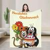 The Little Mole Super Warm Plush Throw Blanket for Sofa Bed Living Room  Soft Flannel Picnic Blanket