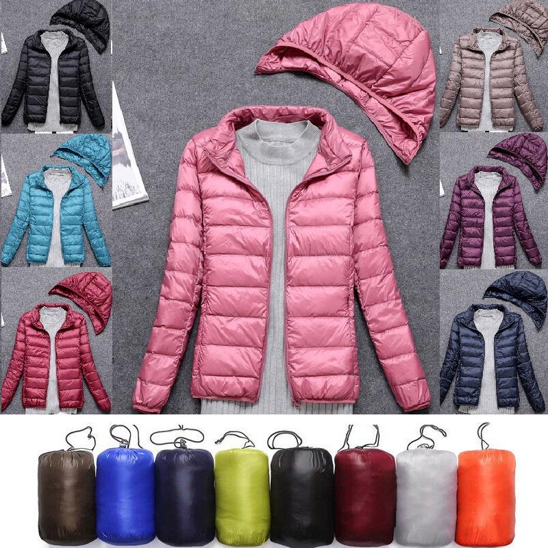 Women's Ultralight Packable Hooded Puffer Down Jacket With Detachable Hat