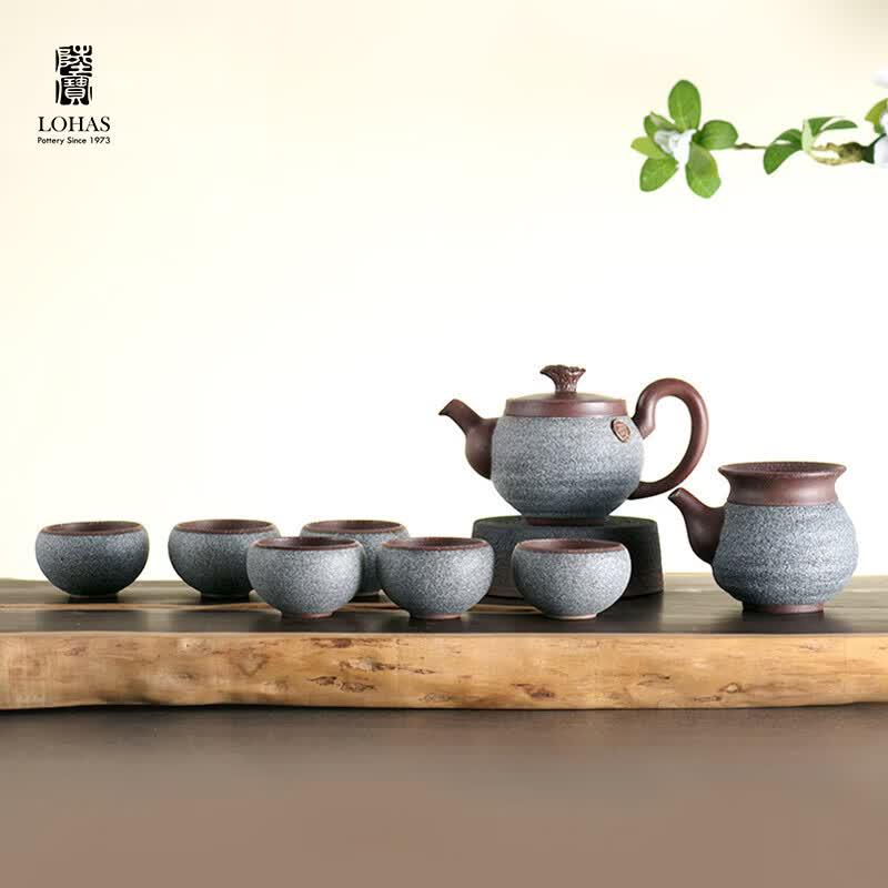 

Lubao Rock Hidden Sea View Taiwanese Stoneware Kung Fu Tea Set