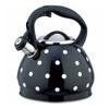 High-capacity stainless steel whistle kettle, Gas induction cooker boiling water kettle, Home fashion polka dot teapot, 3.0L