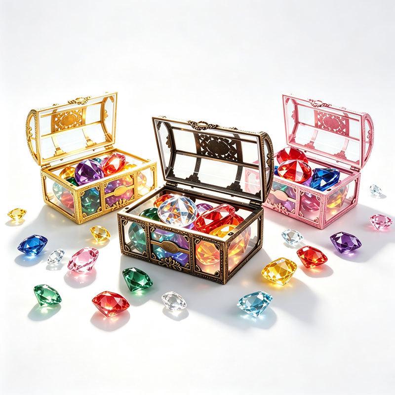 Kids' Princess Gem Pirate Treasure Chest Playset