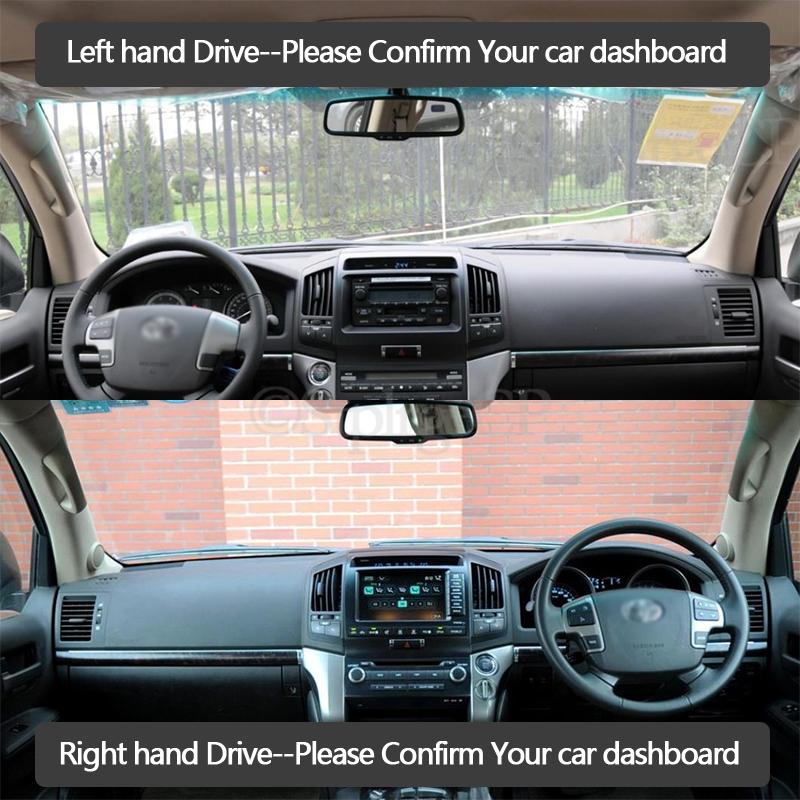 High-quality leather instrument panel protection pad and light-proof pad for Toyota Land Cruiser 200 2008~2019 car accessories