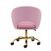 4Rico Swivel Chair Qs-Mf18G Velvet Pink