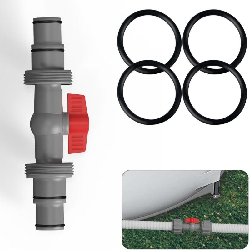Leakproof Interconnecting Coupler with Rubber O Rings Pool Hose Replacement Adapter for Home Outdoor Swimming Pool