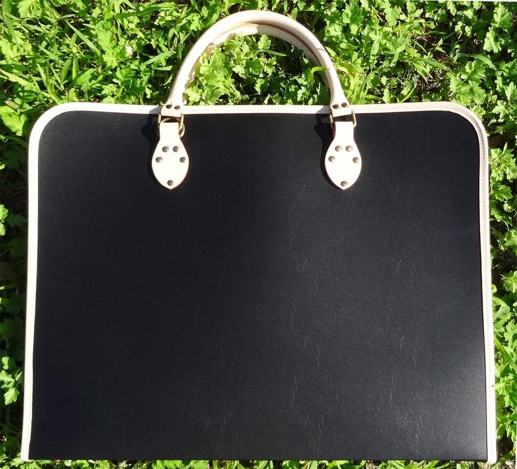 NULO A3 drawing black colors leather pp×leather case/portfolio case/lesson bag/score case/designer/architect/interior coordinator/matte (6