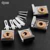 4pcs Bathroom Mirror Clips Glass Mirror Wall Hanging Fixing Kit Frameless Mirror Clips Mounting Hanger Clamp Wall Brackets Clamp