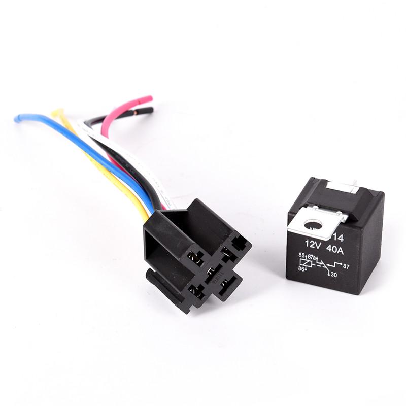 1pc Waterproof Automotive Relay 12V 5Pin 40A Car Relay 12V 5Pin With Relay SocketHot Sale