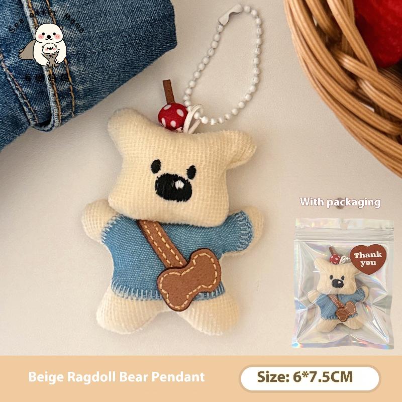 1Pcs Cute Cartoon Puppy Doll Pendant Backpack Decoration Pendant Niche Fashion Keychain Doll Pendant A2