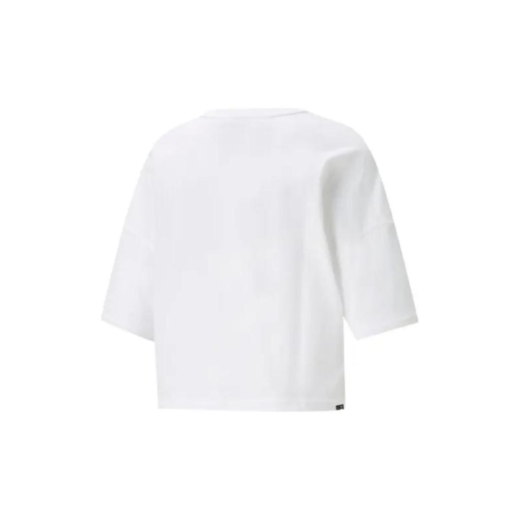 Puma Love Oversized Tee With Logo Print Women Tops White 536688-02