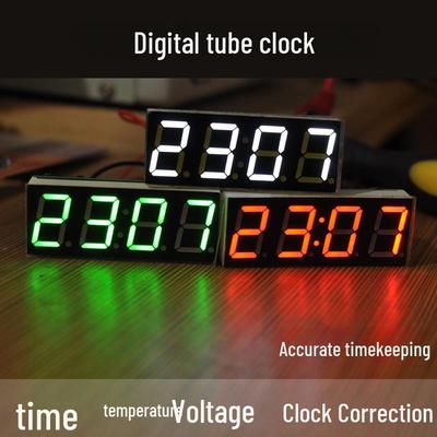 DIY Digital Clock Module with Temp, Date & Voltage Display
