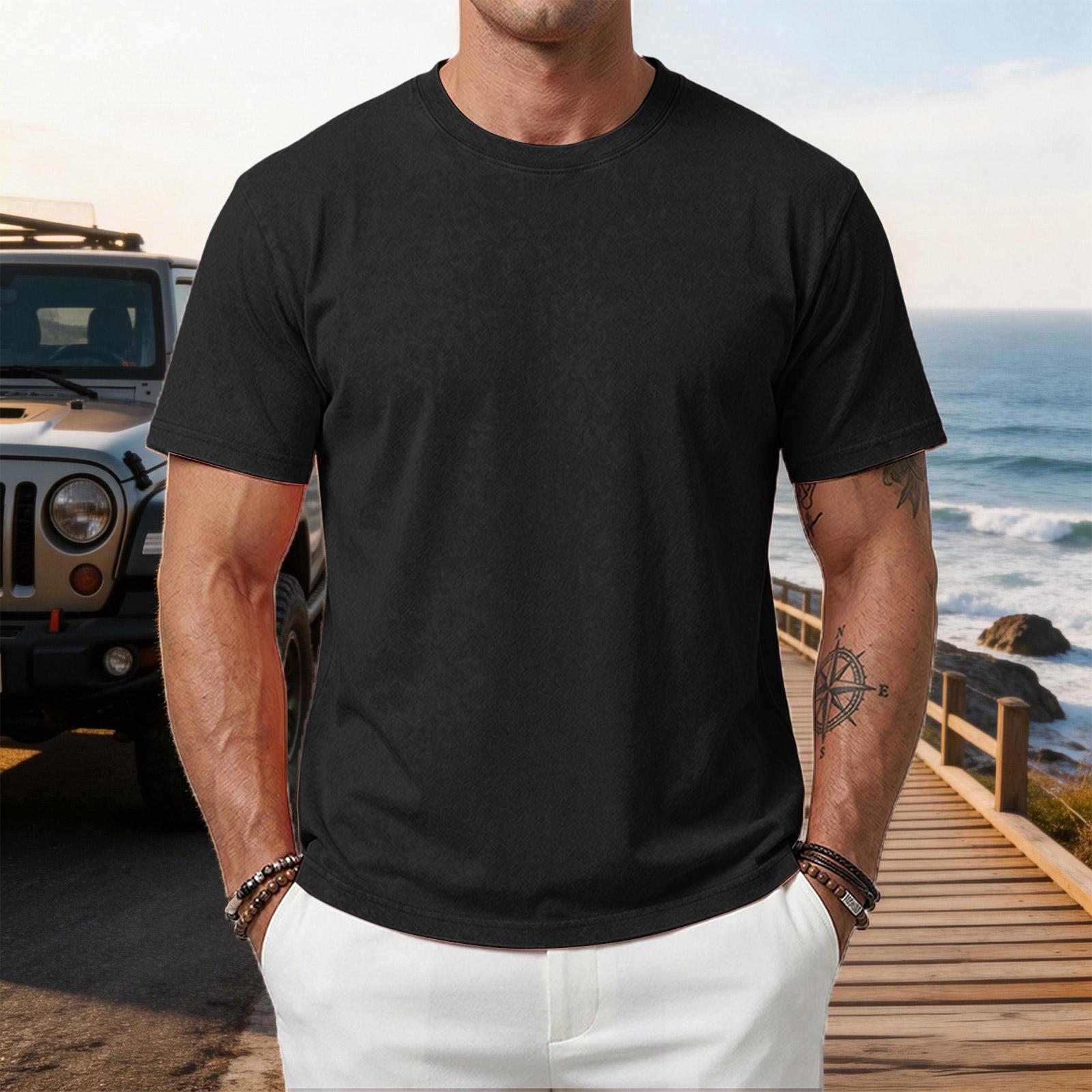 

Men s T-Shirts Oversized Unisex Baggy Tops Heavy Cotton T Shirts For Men Loose Fit Vintage Casual Streetwear Gym Tee XL чёрный