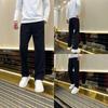 Men's Winter High-end Trend Personality Versatile Straight Plaid Casual Pants Fashion Versatile Trend Fashion Pants
