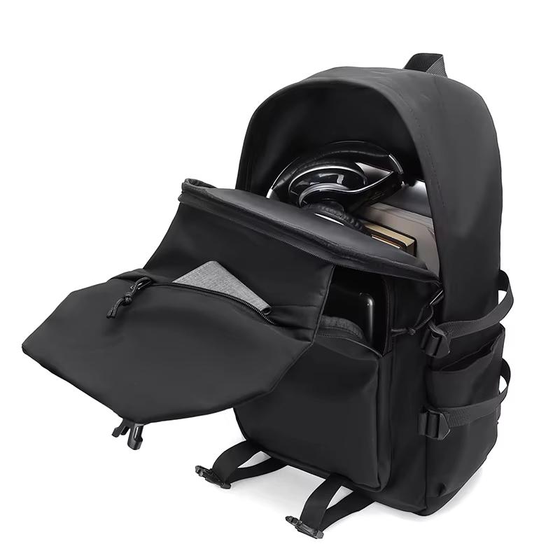 Unisex Solid Color Backpack, Large Capacity 15 Inch Laptop Rucksack Casual for School Work Commute Travel Daily Outing