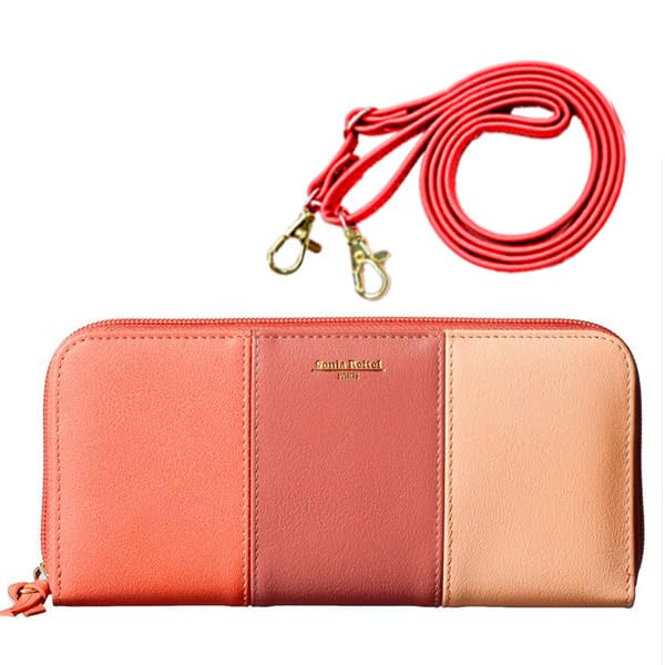 

Linle Women s Long Wallet, Large Capacity, Designer Brand, Vertical Card Slots, Round Zipper Closure, Synthetic Leather, Includes Box (Contemporary,