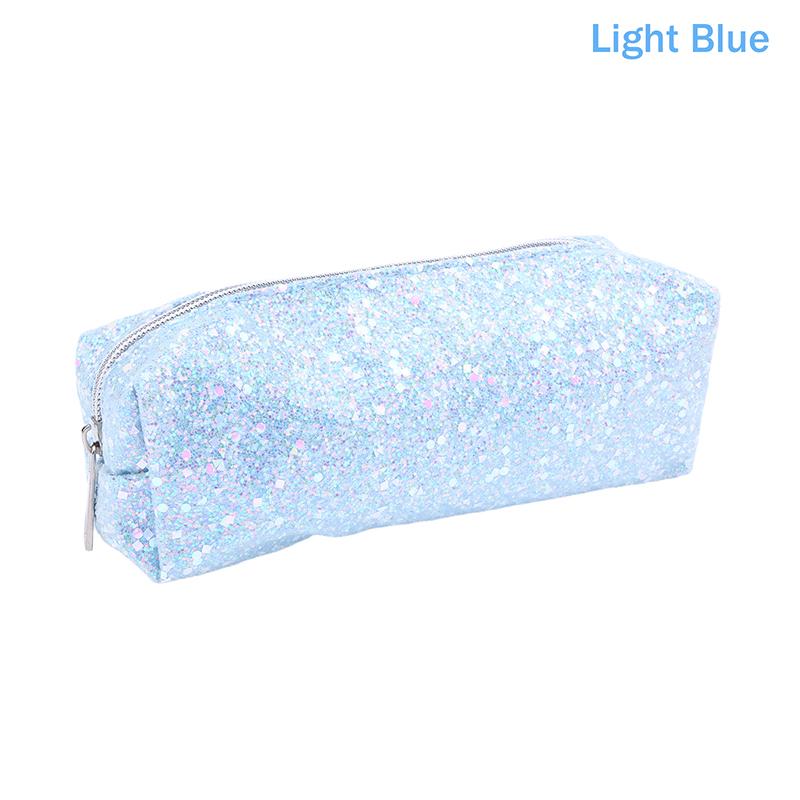 New Kawaii Glitter Pencil Case Pencil Box Pencilcase Pencil Pouch Pencil Bag Stationery Supplies Sequin Makeup Bag Cosmetic Bag