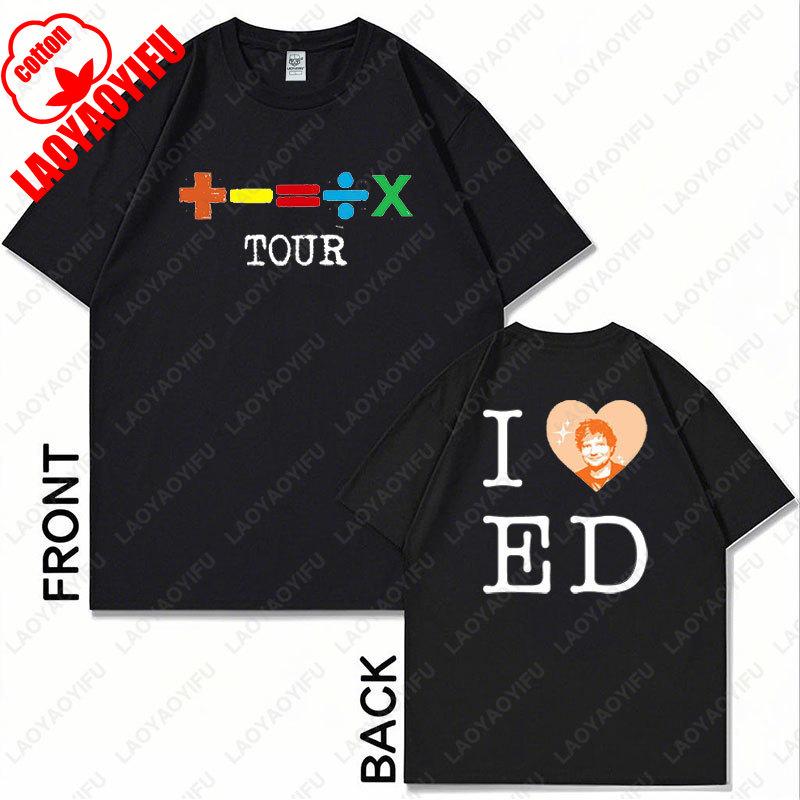 

Ed Sheeran Тур 2025 +-=+x Унисекс Футболка Винтажная Концертная хлопковая Футболка для Женщин Дышащая Повседневная Модная Тренд Музыкальный Подарок S
