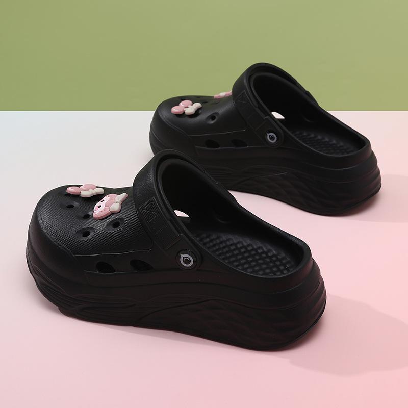 Women's Soft EVA Summer Slippers Round Home Slides Dry Wedges Platform Beach Sandals Thick Bottom