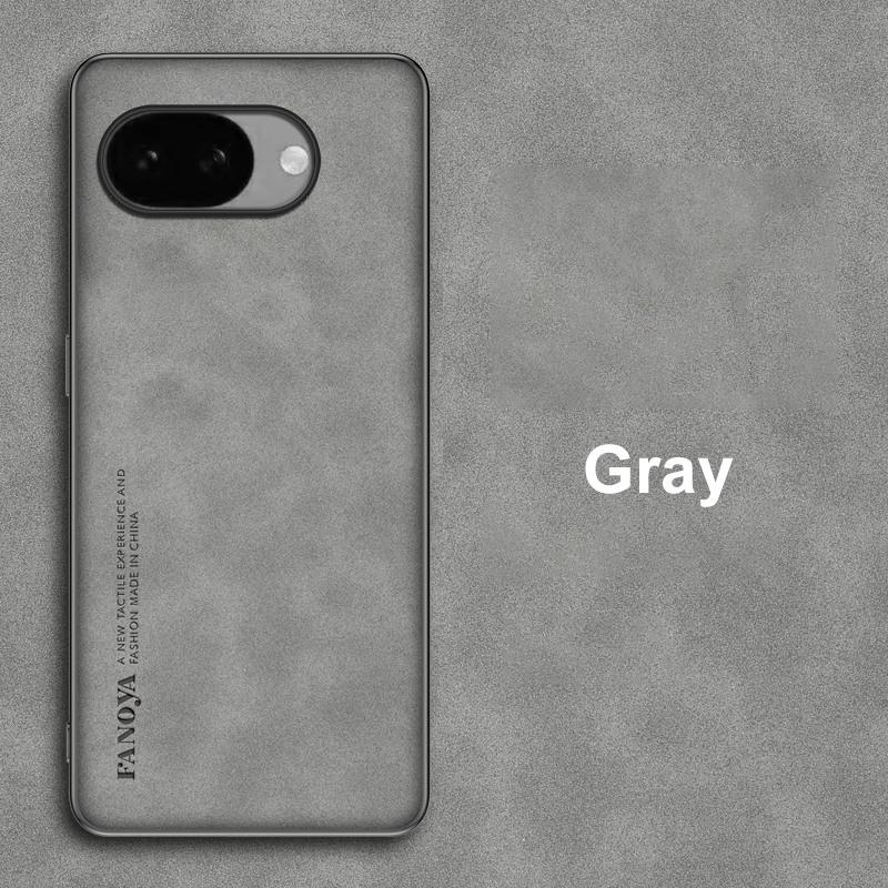 For Google Pixel 10A Case Luxury PU Leather Phone Case For Google Pixel 10A 5G Pixel10A Back Cover TPU Silicone Full Protection For Pixel 10A серый