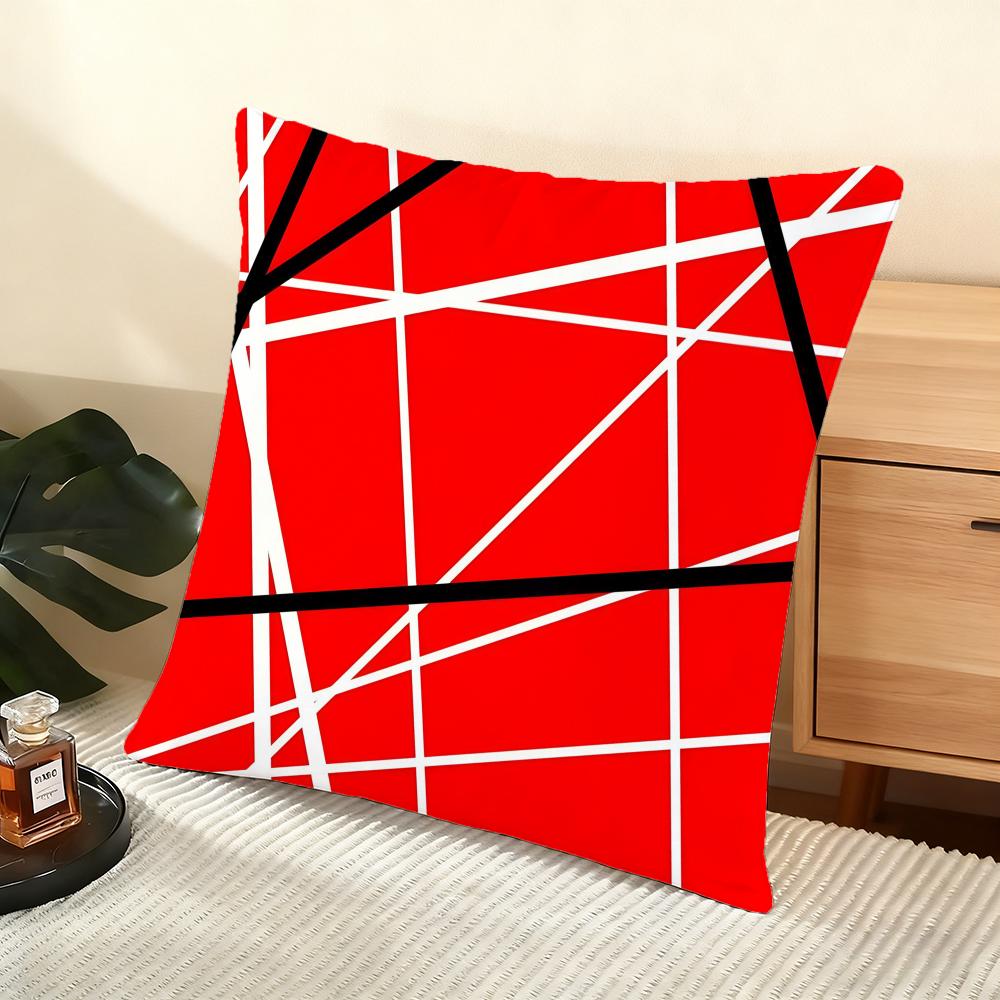 V-Van H-Halen Rock Cushion Cover Soft Short Plush Pillow Cover Smooth Cozy Texture Aesthetic Cushion Case Home Decor