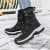 Outdoor Couple's Snow Boots for Men Women High-top Warm Boots Plush Outdoor Hiking Shoes Anti-slip Winter Cotton Shoes
