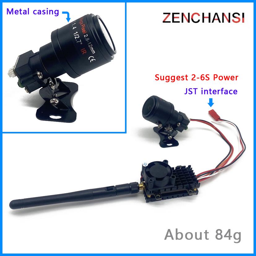 Over 10km FPV Suit 5.8G 48CH 2000mW FPV Wireless VTX Transmitter and 2.8-12mm Adjustable Camera 1000TVL for Long Range FPV Drone