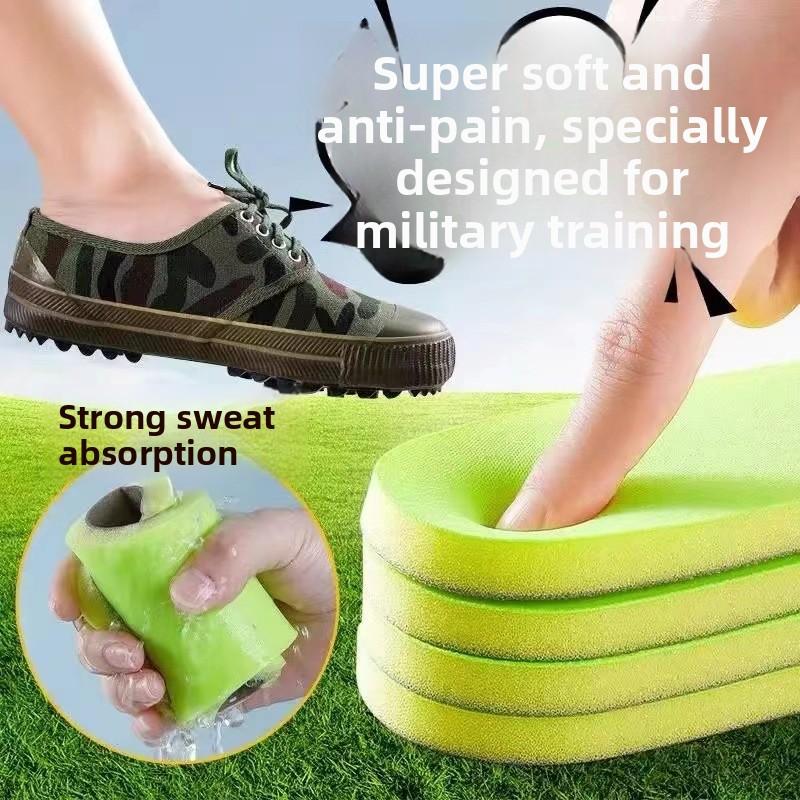 Thick Sports Shoe Insoles for Men Women Super Soft Cloud Feeling High Elastic Shock Absorbing Breathable Sweat Absorbing Foot