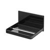 Yamazaki Jitsugyo Magnetisches Badezimmer-Aufbewahrungsregal für Kopfmassagegeräte, Schwarz, B14,5 x T12 x H8 cm, Turm, schwebende Aufbewahrung, Aufbewahrung für Schönheitsgeräte, 1669
