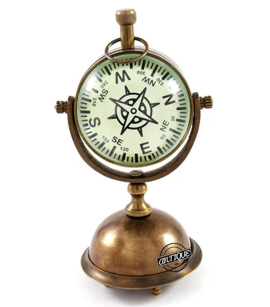 Antique Desk Clock Vintage Table Top Antique Brass Decorative Gift