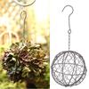 15cm Retro Iron Ball Shape Succulent Pot Metal Hanging Planter Plant Holder
