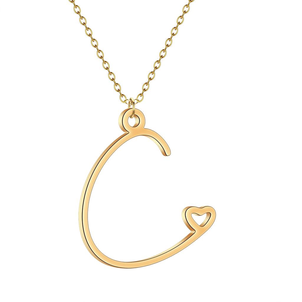 Kinitial Dainty Initial Letter Necklaces For Women Minimalist Stainless Steel Initial Necklace Femme Wedding Jewelry Gift