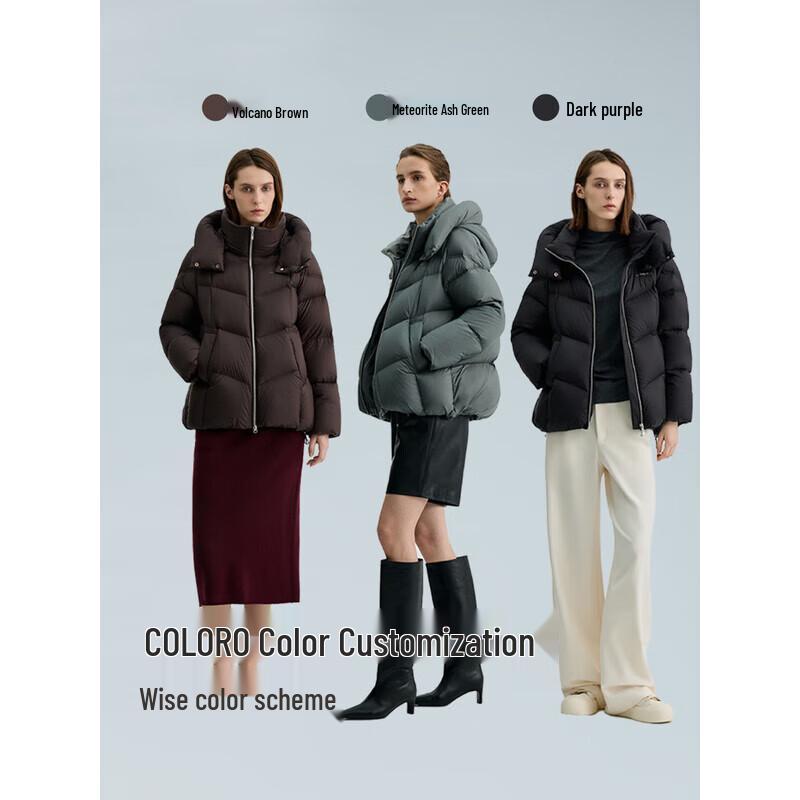 Women's Short Detachable Hood Puffer Down Jacket