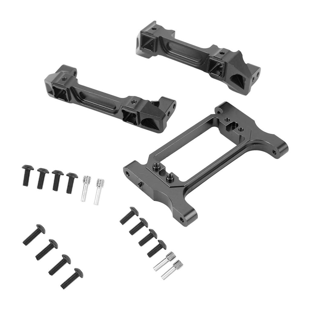 RC Front Rear Bumper Mount Servo Mount Set Aluminum Alloy Bumper Mount Servo Mount for   1Celsius10 RC Crawler Car