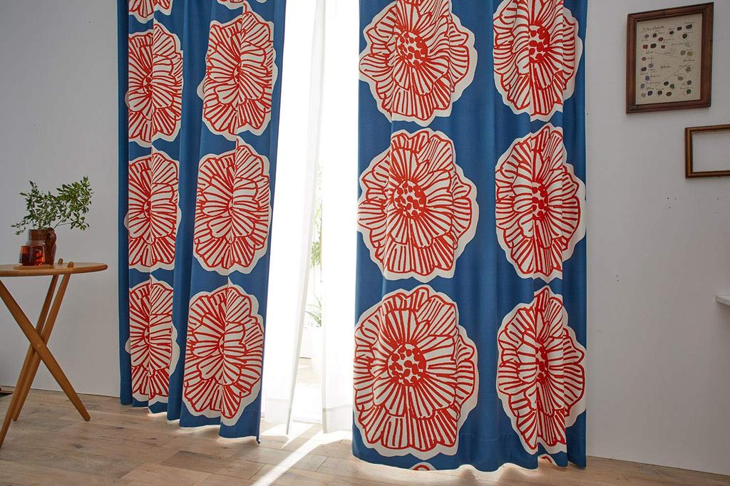 Suminoe Blackout Dark 100 x 135 1 V1245 Curtains, Blue, cm, Dairin, Washable, Piece,