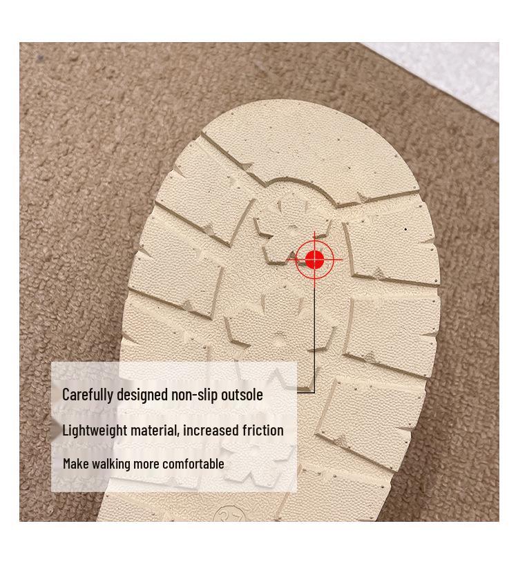 Europäische & Amerikanische Damen Schneestiefel - Wintermode Geschlossene Zehenpartie Plateau Hausschuhe mit Dicker Sohle & Warmer Baumwolle