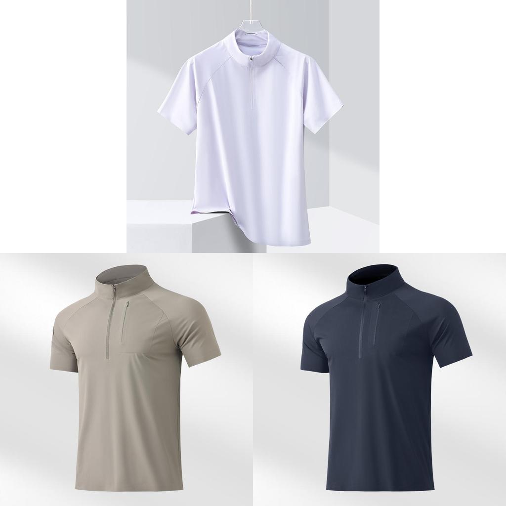 Polo Shirt Men Women Ice Silk Summer Breathable Sport Tshirt For Running And Cycling