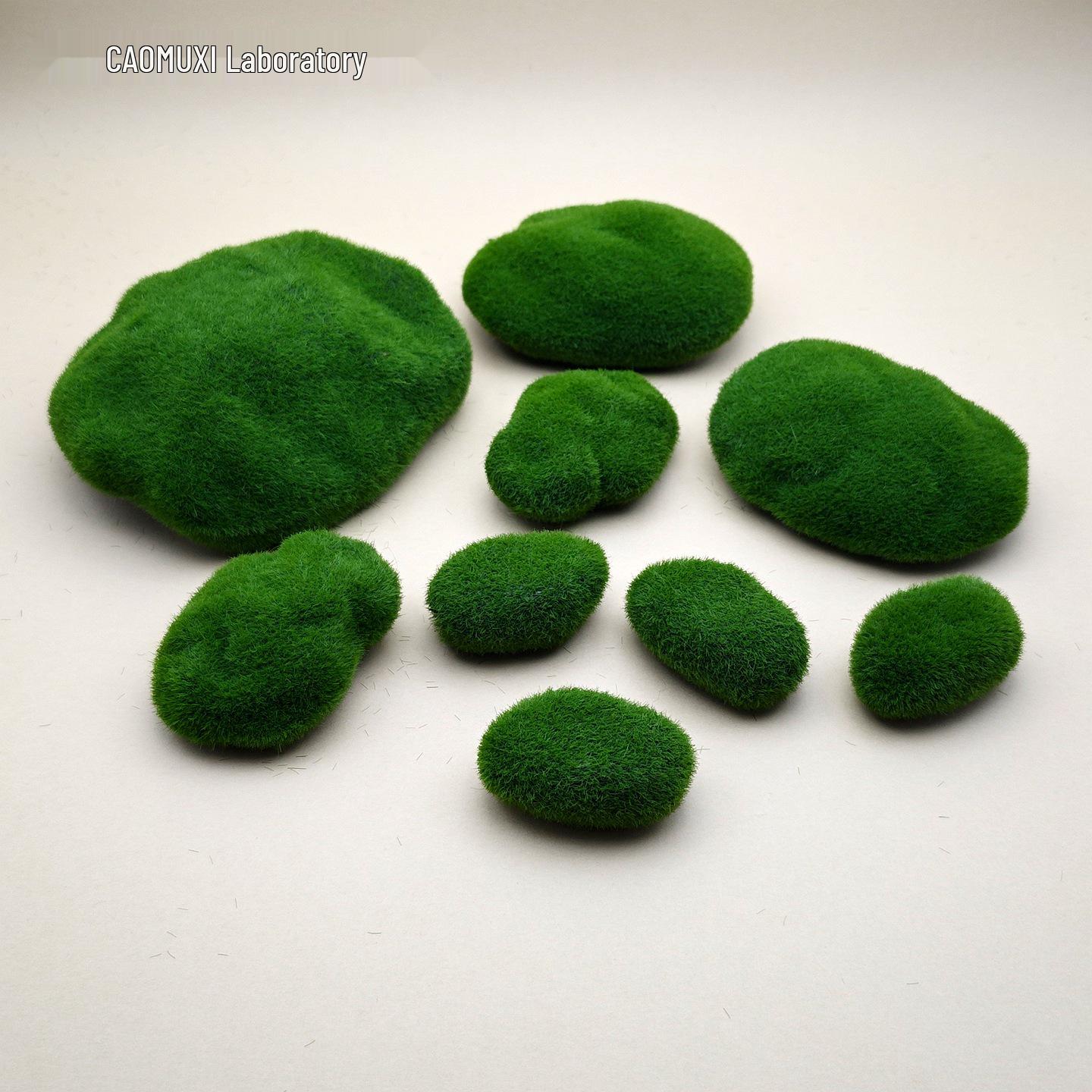 

Flickering Miniature Moss-Flocked Stone Lawn Figurine Extra Small