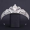 DIEZI Luxury Rhinestone Crystal Tiara Necklace Earrings For Women Wedding Party Elegant Bridal Bride Crown Hair Accessories