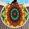 Telo da Spiaggia Rotondo Floreale Boho Microfibra Bohemia Assorbente Coperta da Spiaggia Geometrica Astratta Asciugamano da Piscina per Viaggio Picnic Bagno