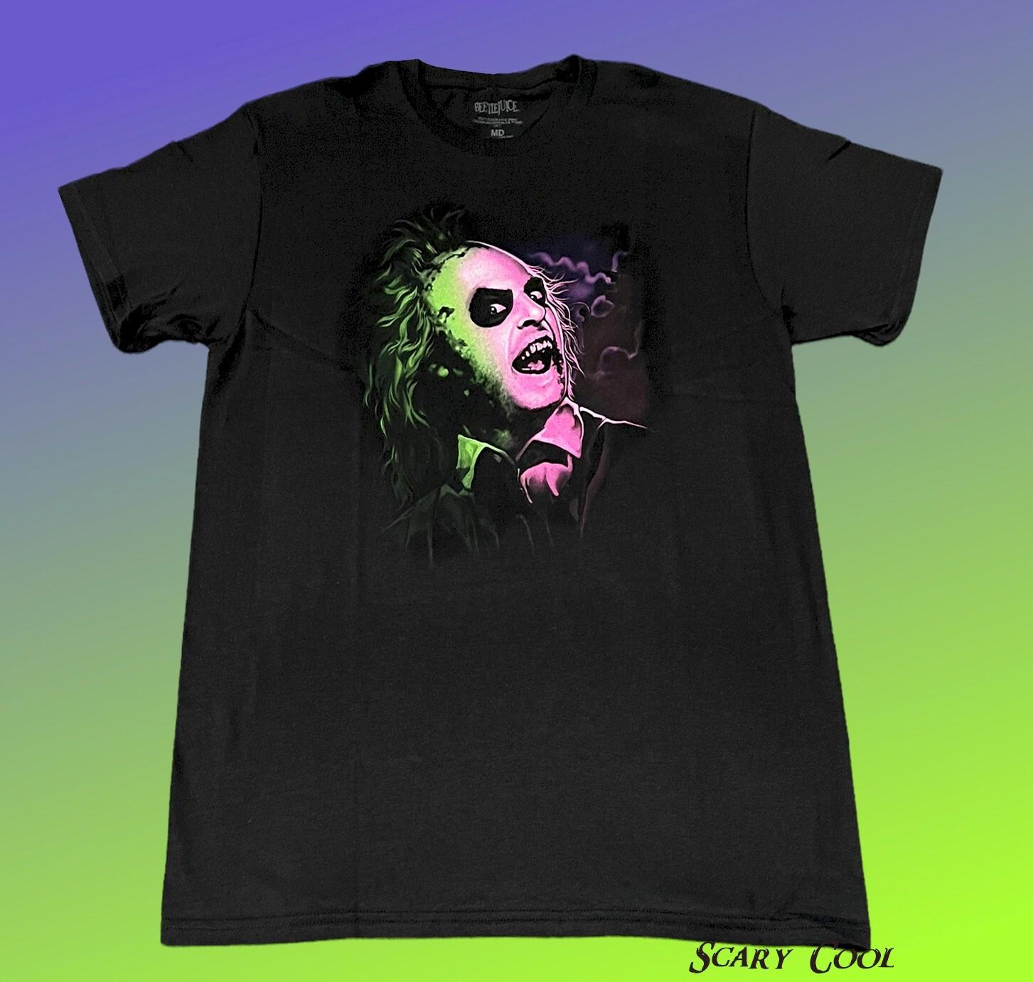 New Beetlejuice Michael Keaton Showtime 1988 Mens Vintage T-Shirt S разноцветный