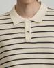WORK ON BODY OFF Easyon Semi-Overfit Striped / Solid Collared Short Sleeve Knit (5 Colors) (Type A)