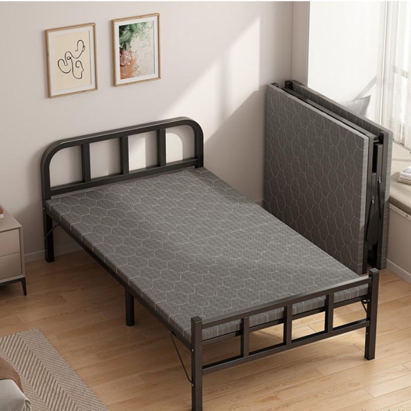 1.2m Multi-functional Folding Nap Bed with Hardboard & Iron Frame