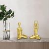 Set mit 3 Meditations-Yoga-Statuen, Zen-Yoga-Figuren aus Harz für Bücherregal, Heimdekoration, Geschenke