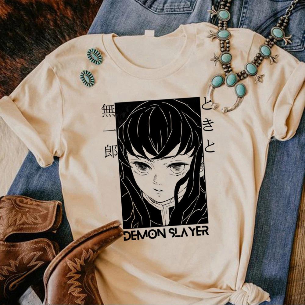 Muichiro Tokito women korean clothes harajuku  graphic aesthetic Comfortable anime shirt Retro women Vintage Breathable Pastel