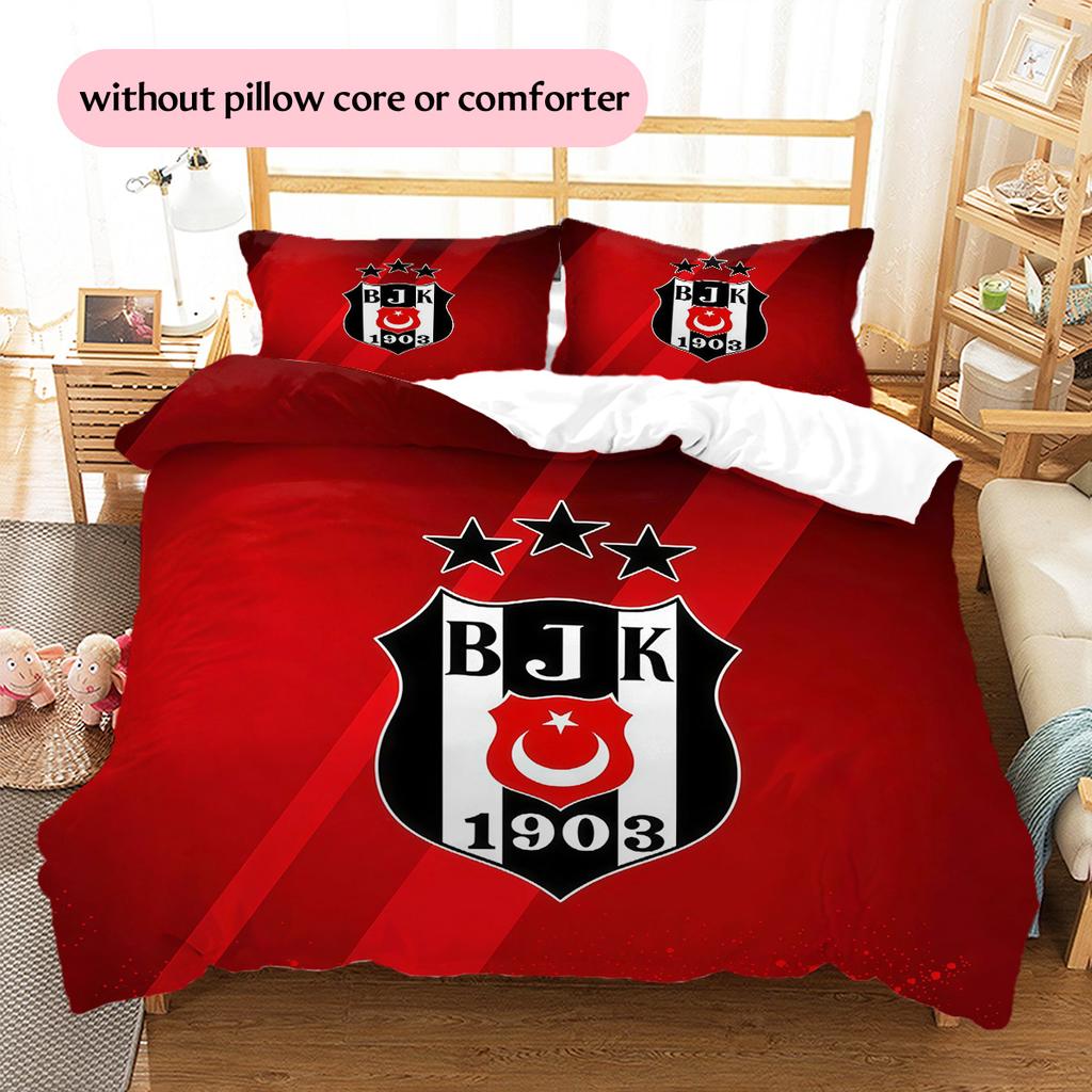 BJK2 Muster Bettwäsche Bettdecke Set Heimdekoration Geschenk (1 Bettbezug + 2 Kissenbezüge (ohne Füllung))