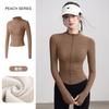 Spring Velvet Sports Jacket Women's Slim and Thin Versatile Yoga Clothes, High-end Running Fitness Warm Top