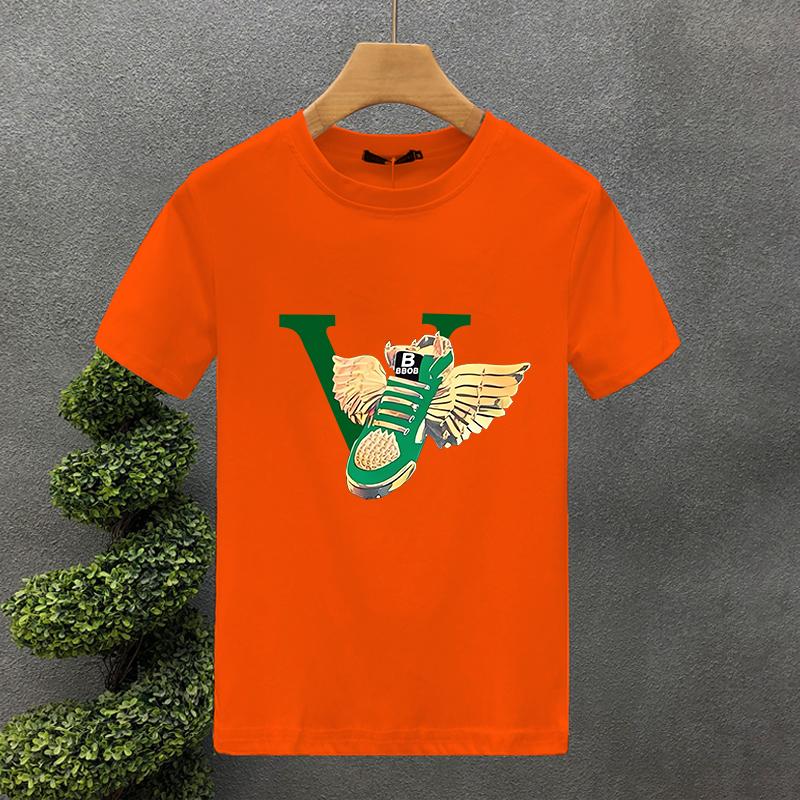 Luxury Brand Shoe 100% Cotton High Quality Printing Couple Tees Summer Harajuku For Men/Women Short Sleeve T-shirt Asian Size