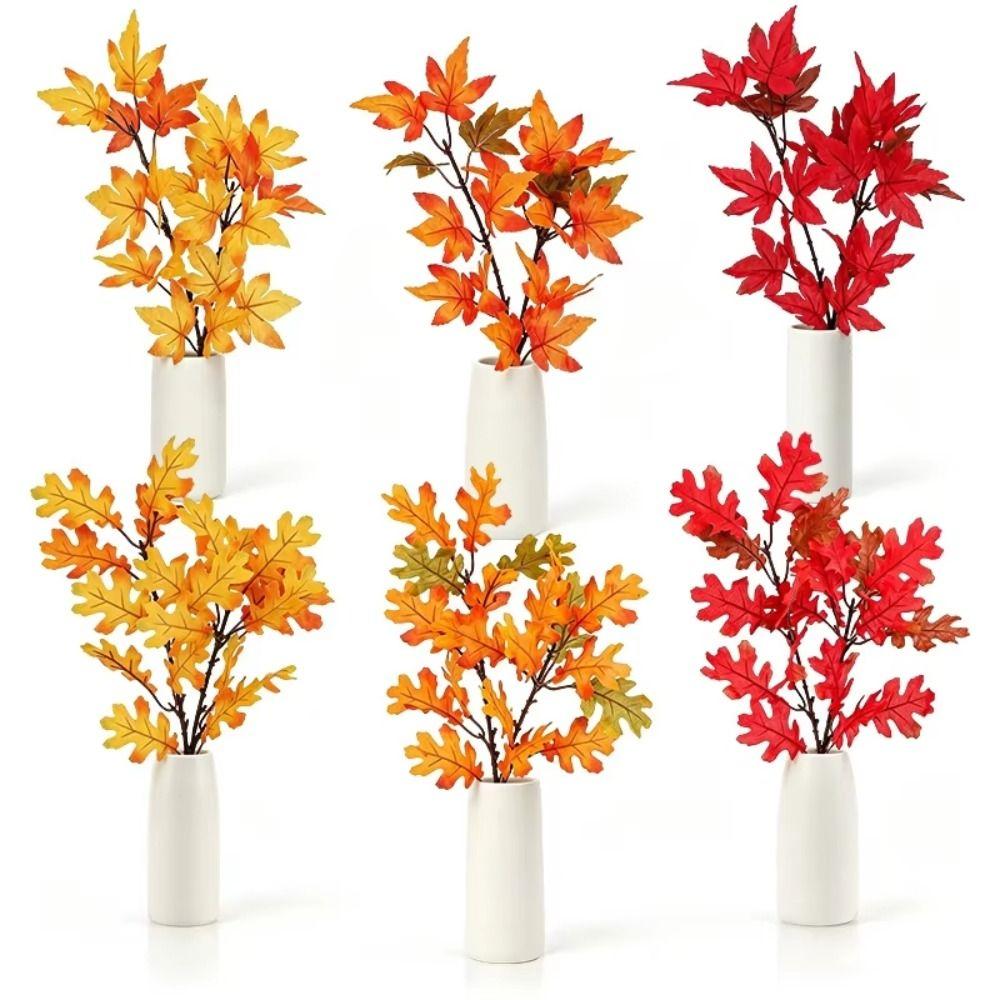 2PCS Fabric Artificial Maple Leaf Fallen Style Maple Leaf Bouquet for Wedding Decor