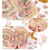 40pcs/bag Vintage Gilding Green Leaf Flower Notebook Decorative Stickers DIY Decorative Stickers for Scrapbooking Label Diary