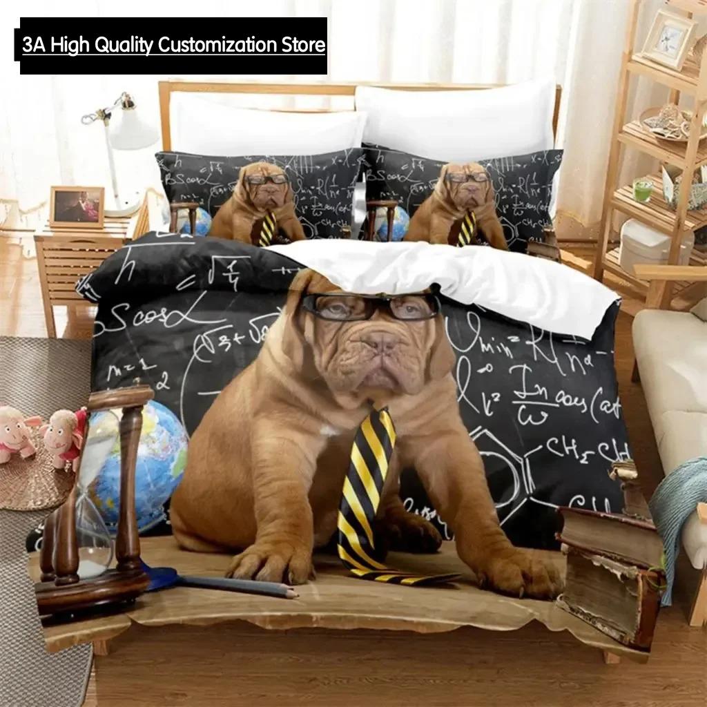 Zestaw pościeli ze zwierzętami Zestaw poszwy na kołdrę Pościel 3D Druk cyfrowy Pościel Rozmiar Queen Modny design